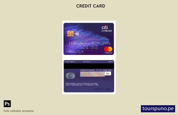 lista para imprimir la plantilla mastercard del banco Citibank de Hong Kong